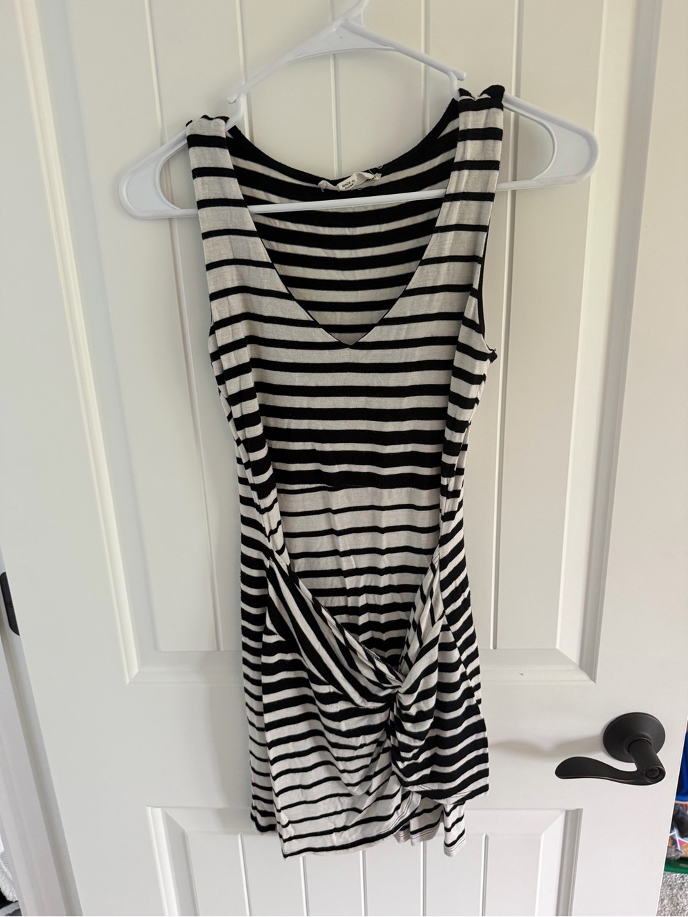 Love Tree Black and White Striped Mini Dress